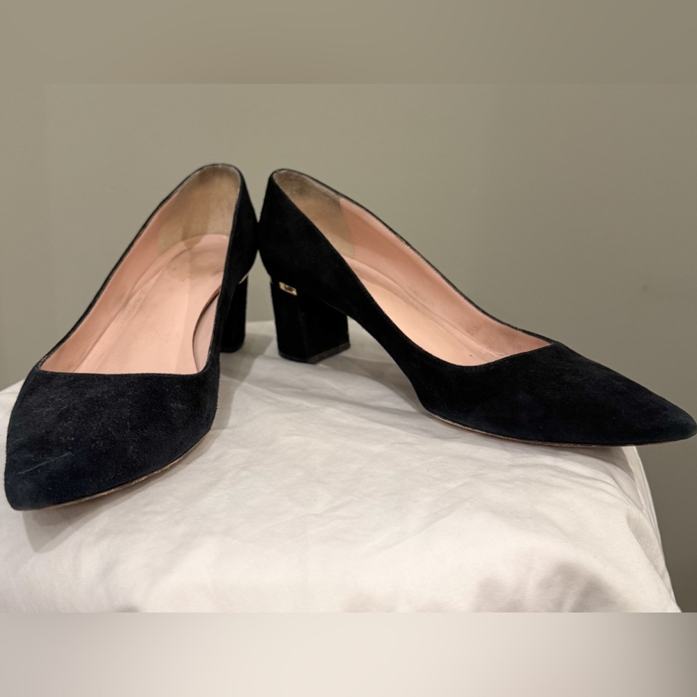 Kate Spade Black Suede Heels